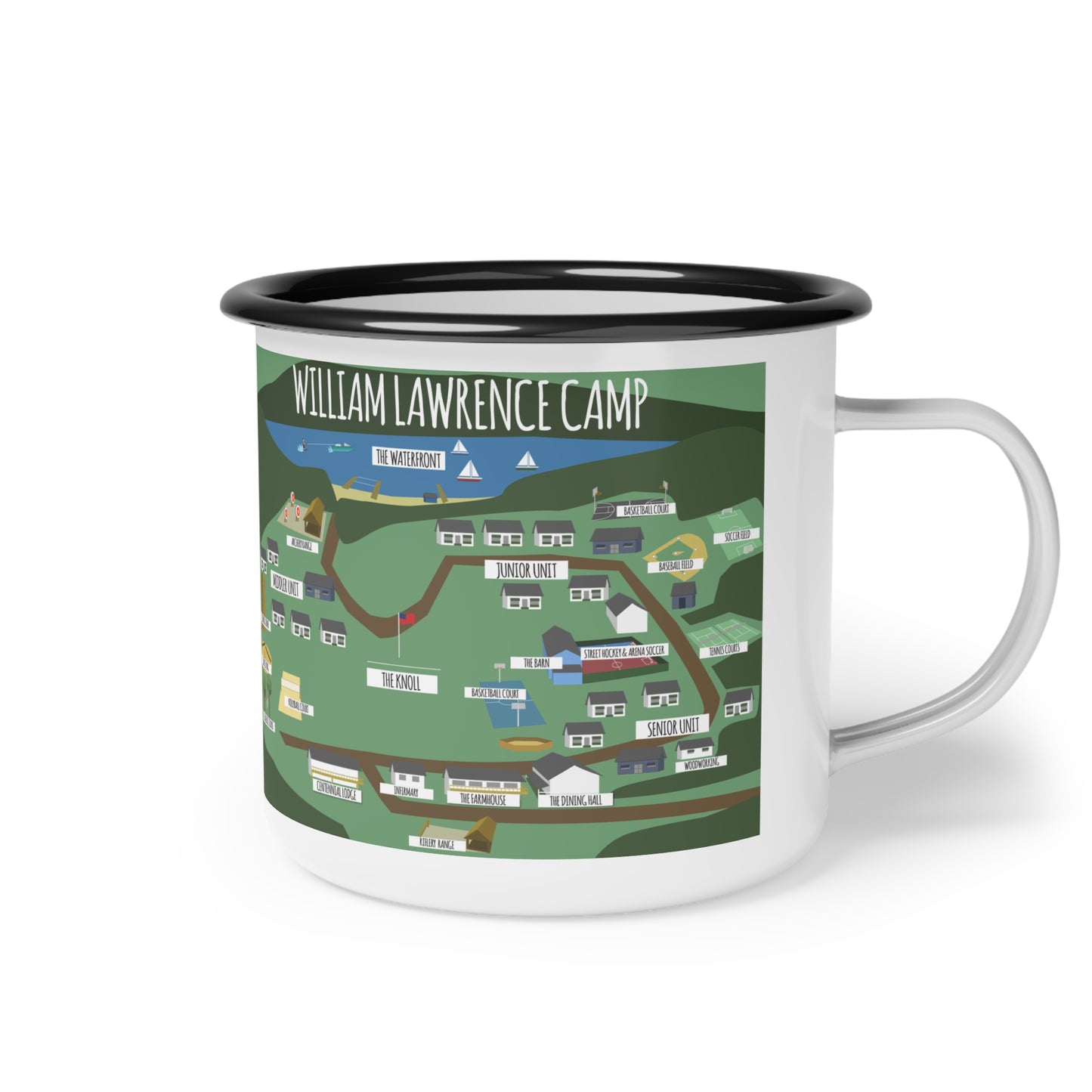 Camp Map Enamel Mug