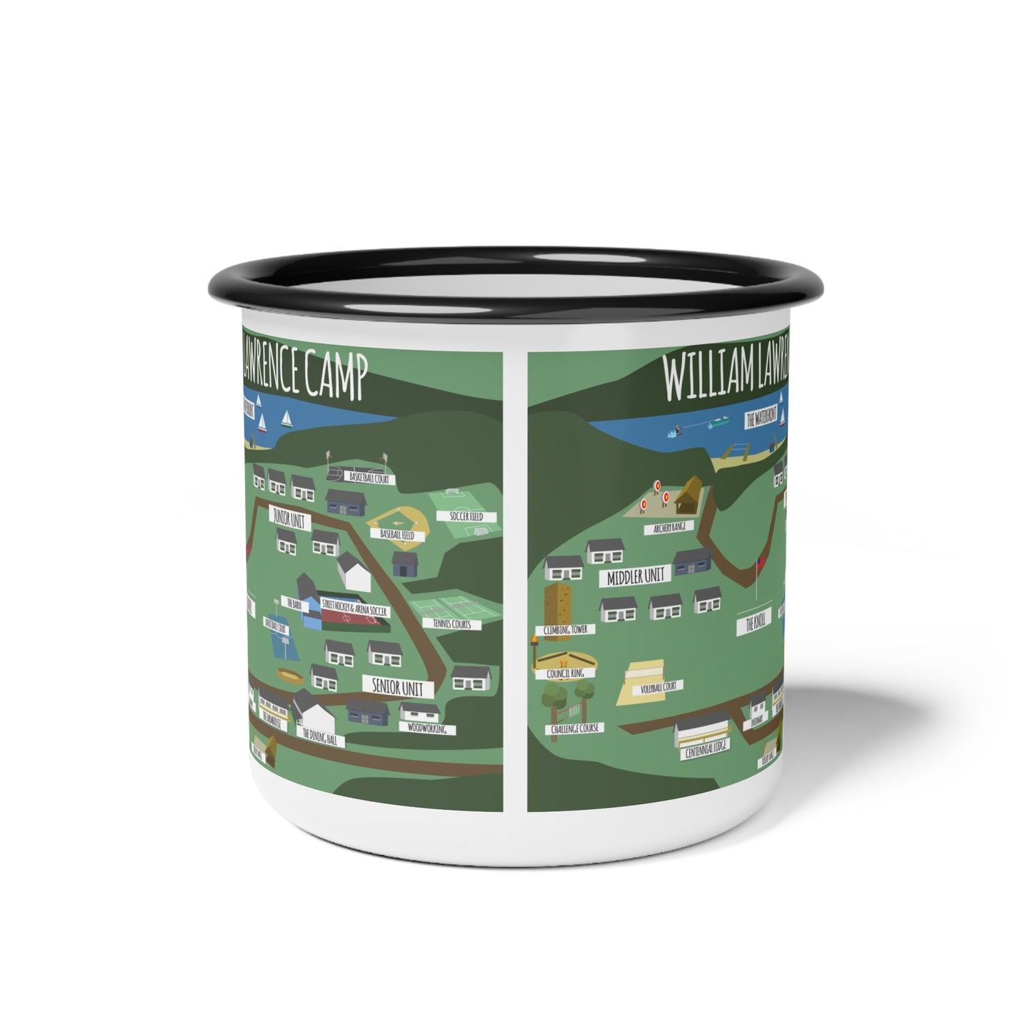 Camp Map Enamel Mug