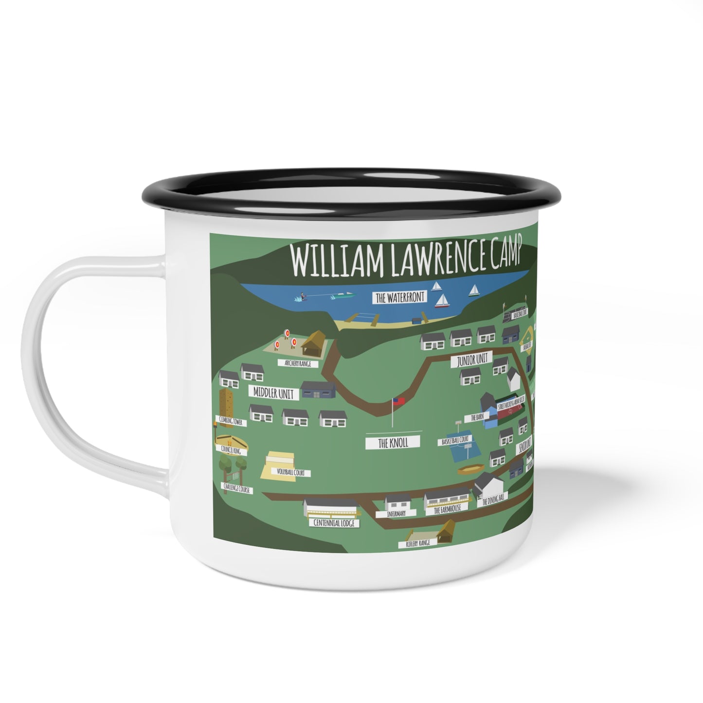 Camp Map Enamel Mug